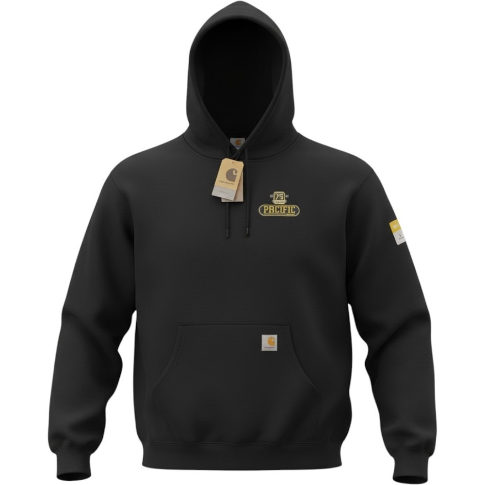 Carhartt Pacific Plumbing 75th Anniversary Hoodie Mens XL Black NEW Loose Fit